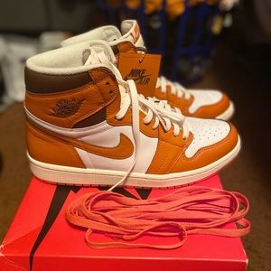 Starfish OG 11women /9.5 Men Jordan retro 1s rust/orange, brown and white